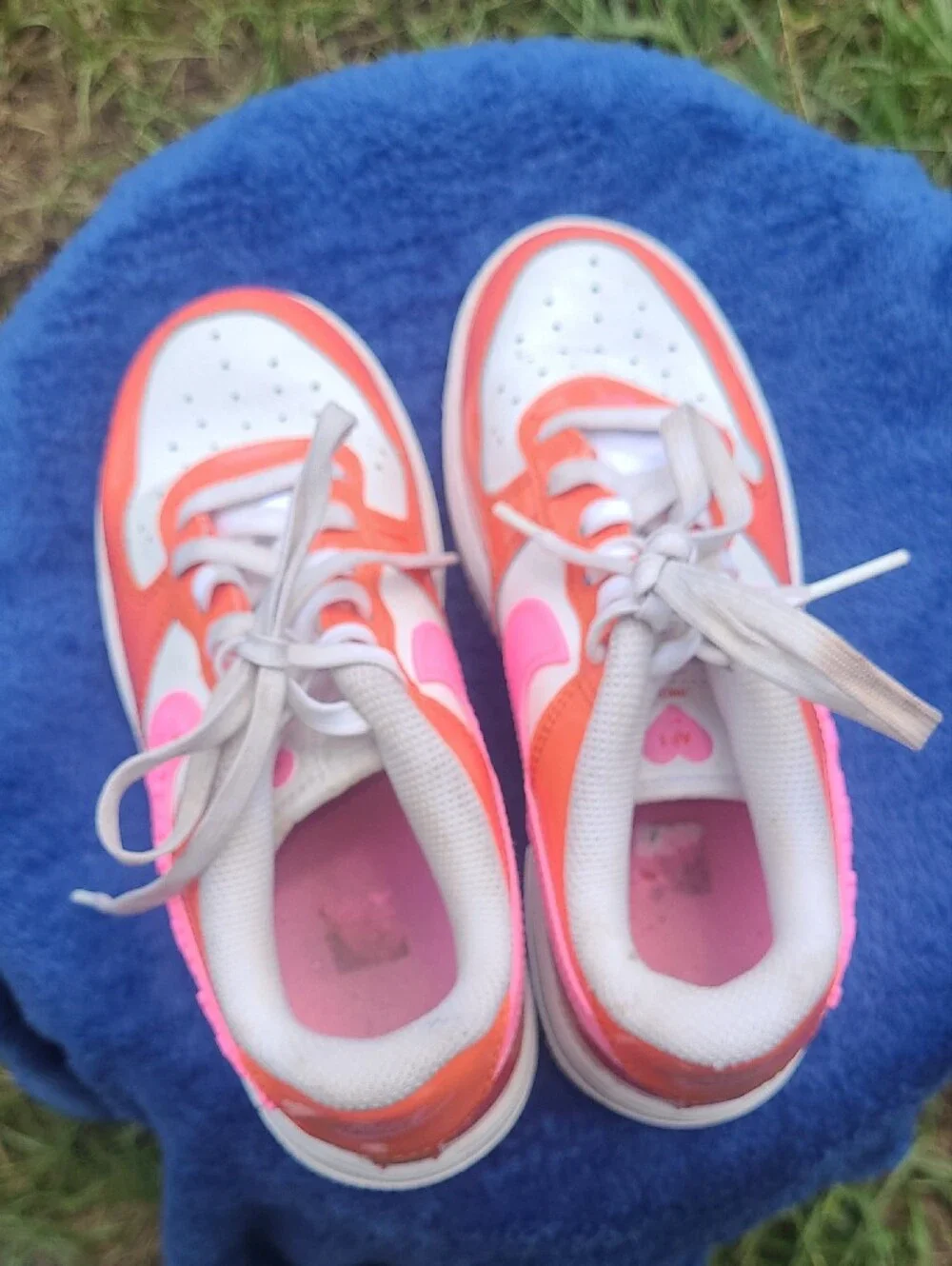 Valentine's day air force 1 nike kids sneakers size 2.5y